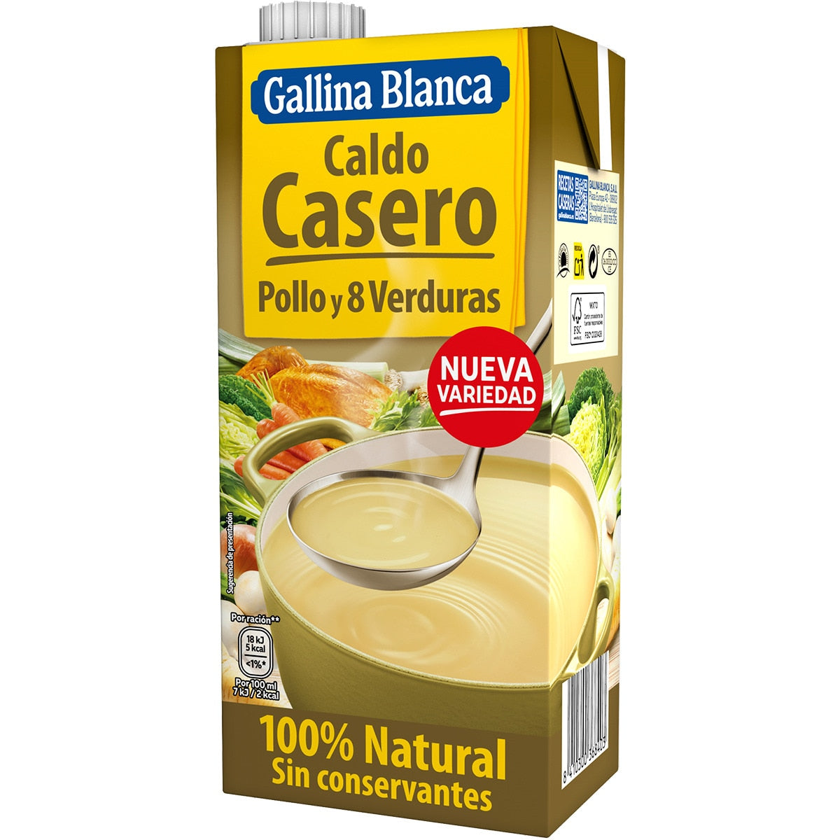 GALLINA BLANCA CALDO CASERO POLLO-VERDURAS 1 LT