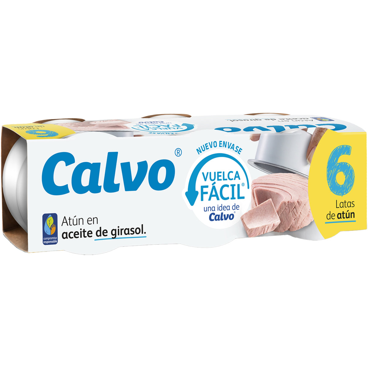 Calvo Atun Aceite Girasol Pack 6 4€ (blanco)