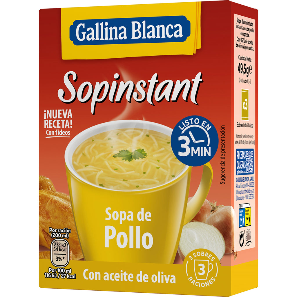 GALLINA BLANCA SOPINSTANT SOPA POLLO PASTA 42 GR.