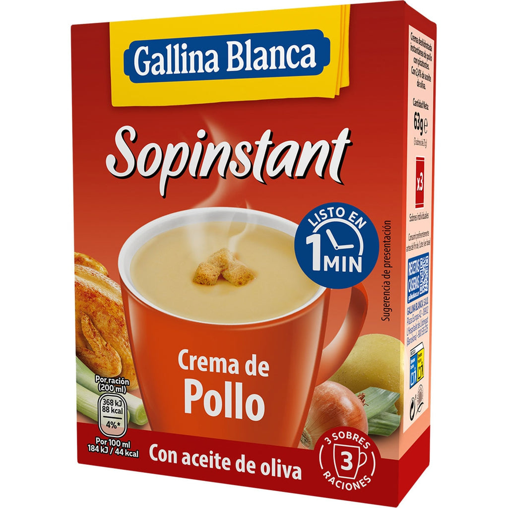 GALLINA BLANCA SOPINSTANT CREMA DE POLLO 63 GRS.