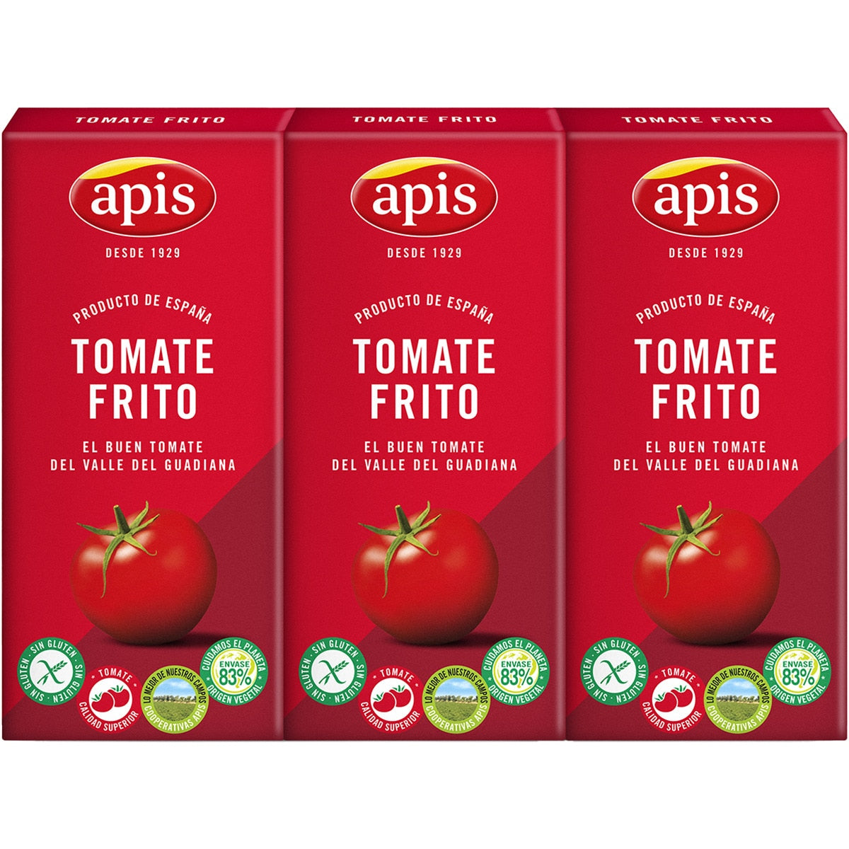 APIS TOMATE FRITO PACK 3 BRIK 215 GR