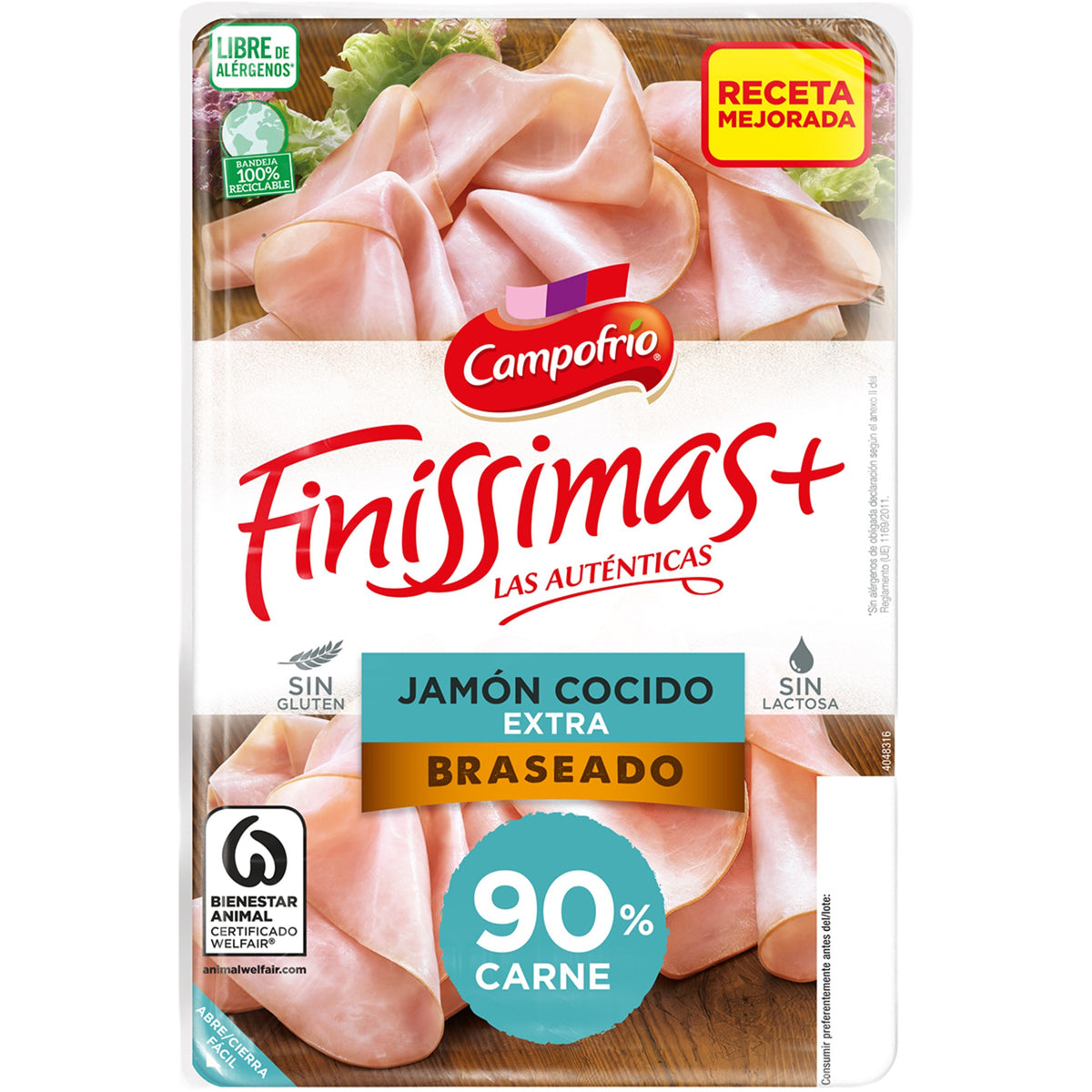 CAMPOFRIO JAMON COCIDO FINISSIMAS MAXI PACK 180GR