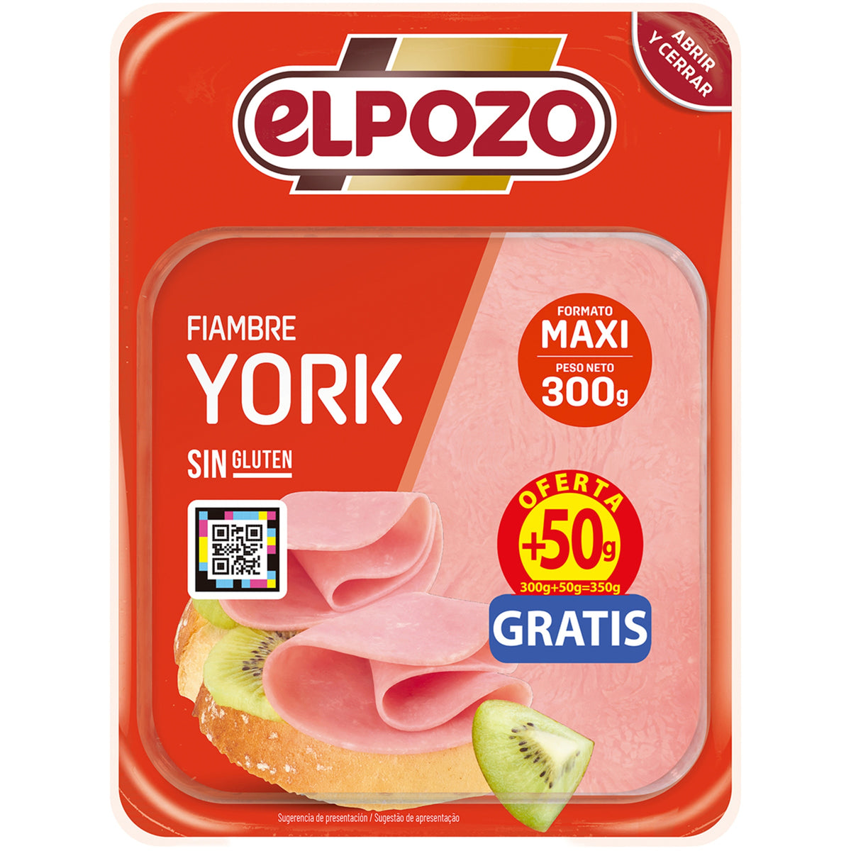 ELPOZO YORK MAXI 18 LONCHAS 300GR