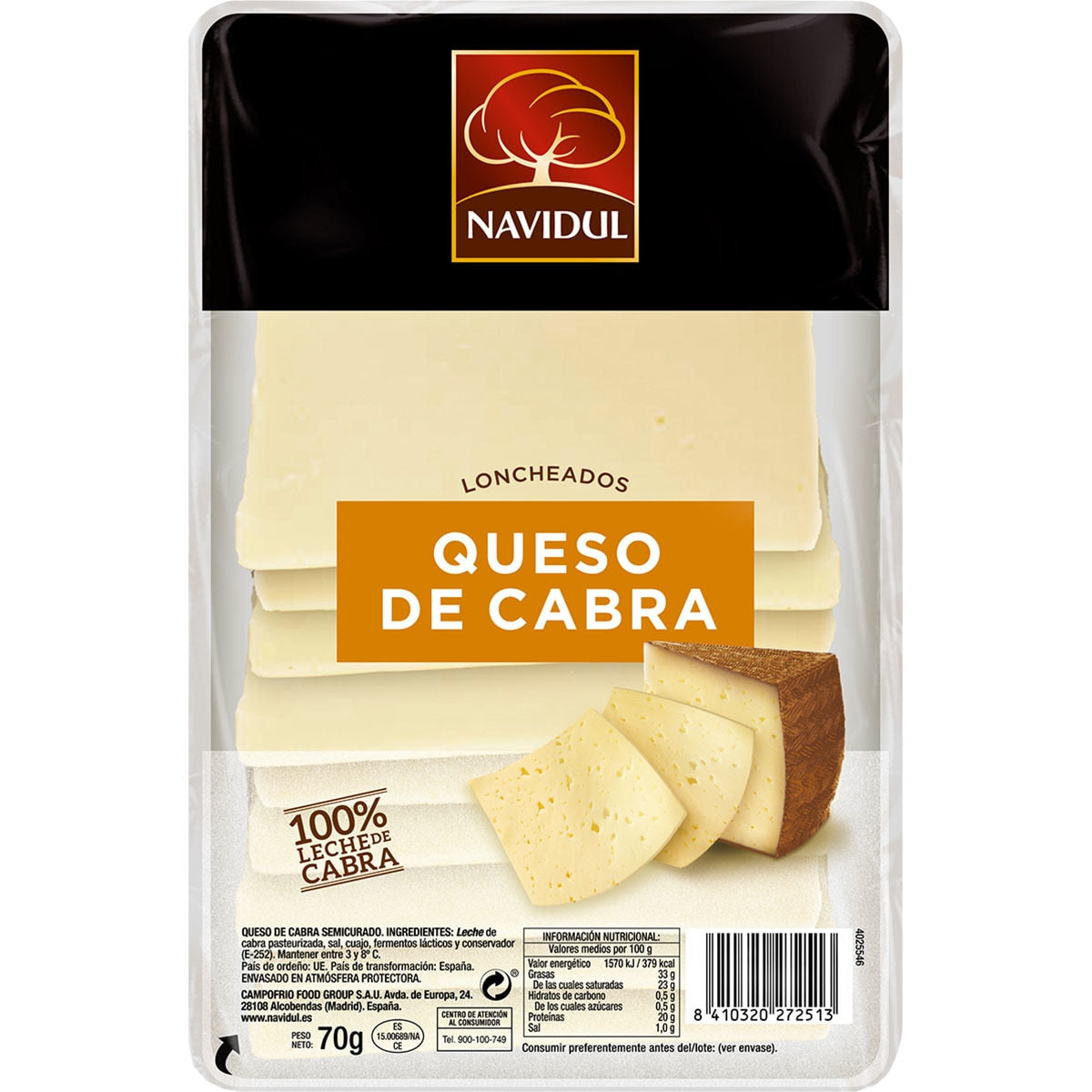 NAVIDUL QUESO CABRA LONCHAS 80GR