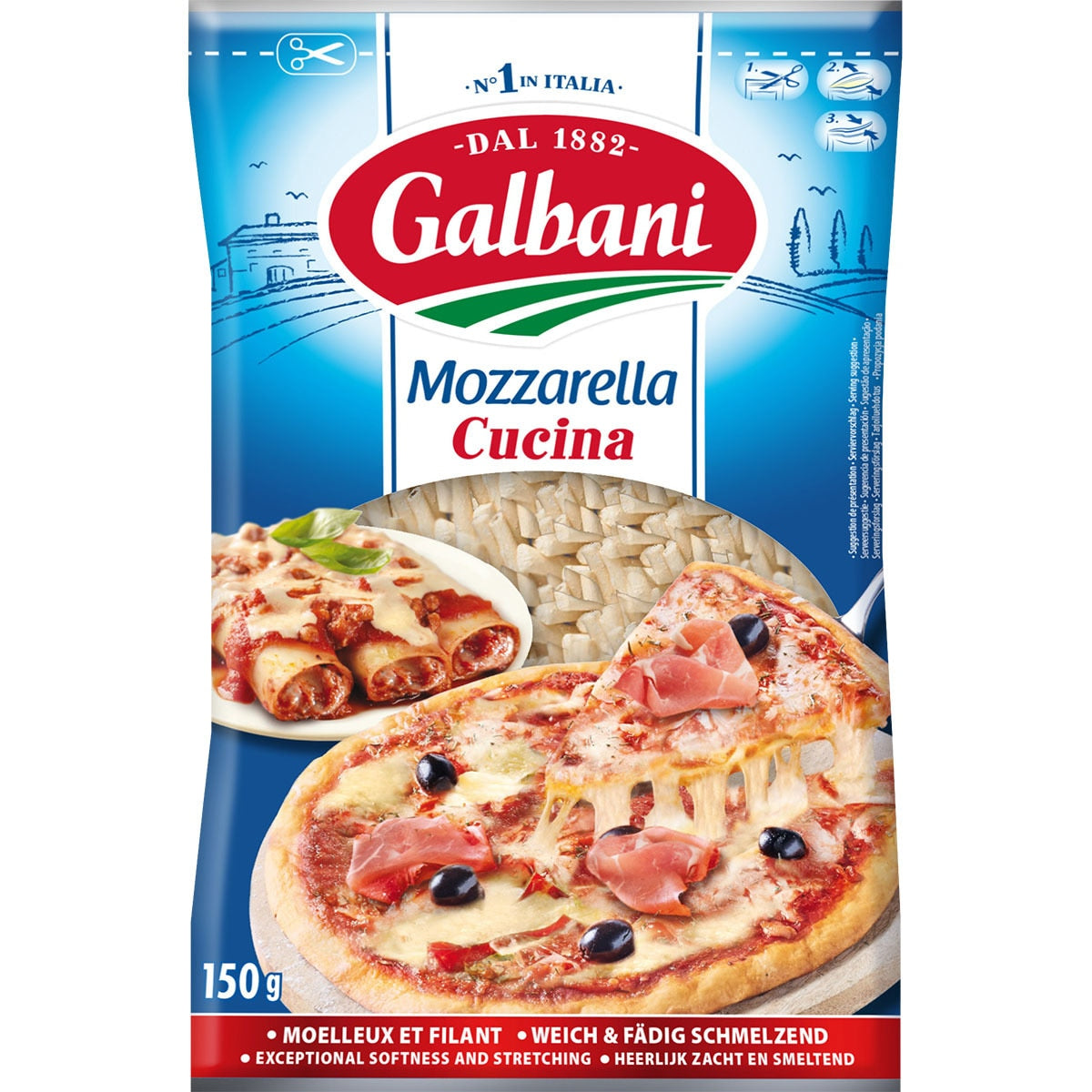 MOZZARELLA ESPECIAL PIZZA GALBANI 150 GR