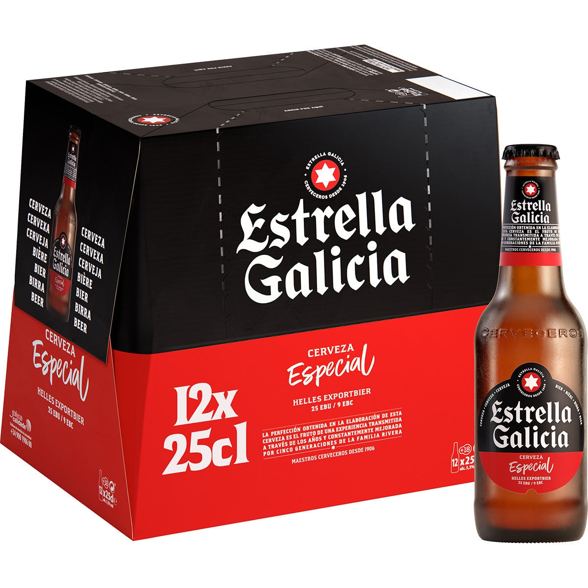 Estrella Galicia Cerveza Pack 12 X 25 cl