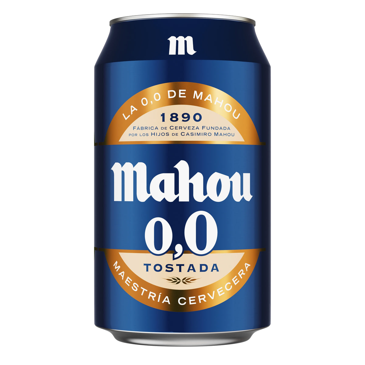 Cerveza Mahou Tostada 0.0 Lata 33 cl
