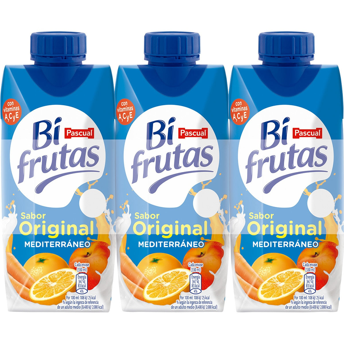 BIFRUTAS PASCUAL MEDITERRANEO P-3U X 330ML