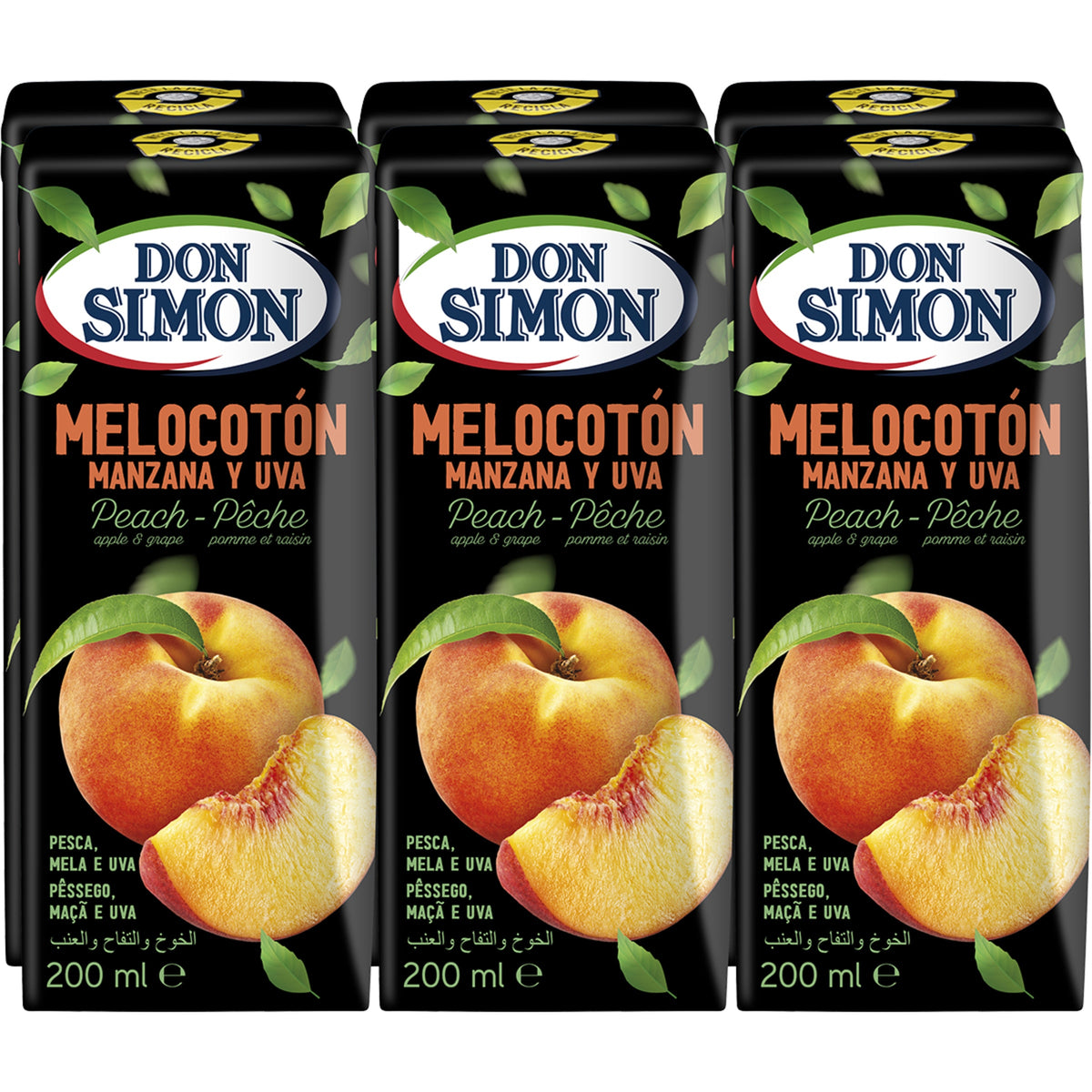 DISFRUTA DON SIMON MELOCOTON P-6 X200 ML