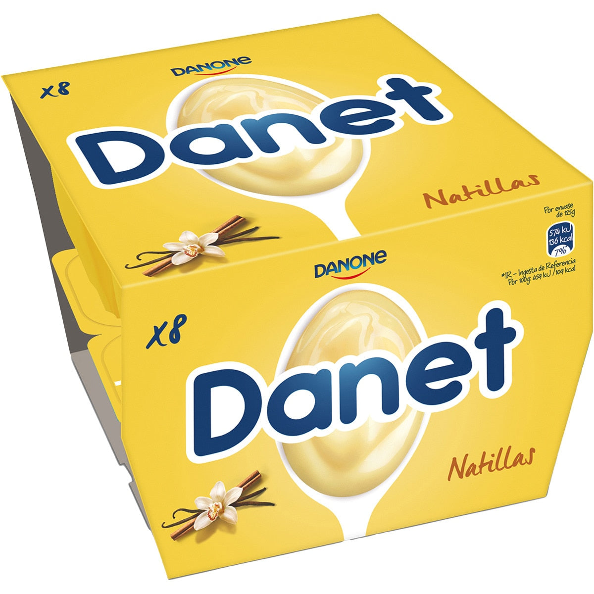 DANONE DANET NATILLAS VAINILLA PACK-8 UN X 120GR