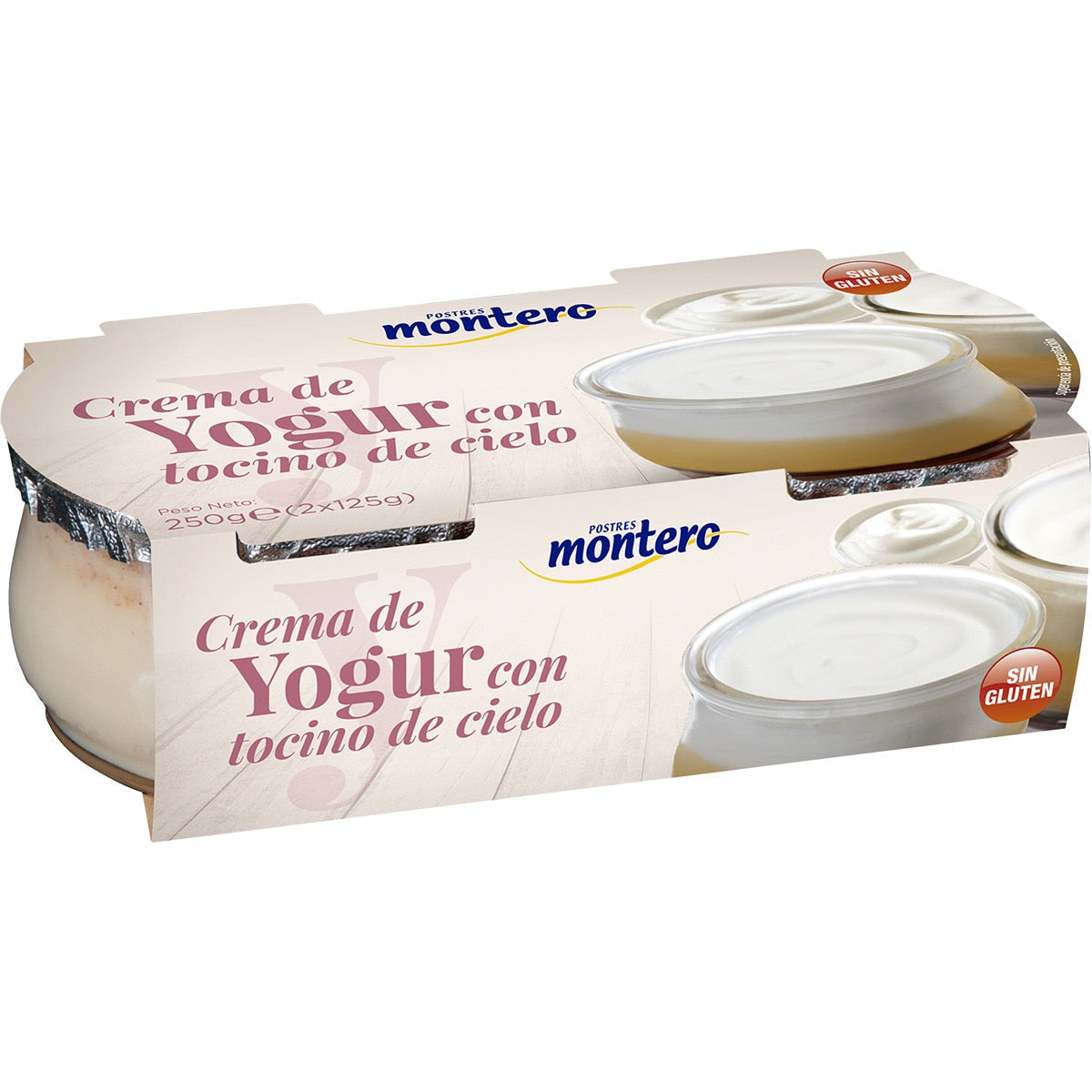 MONTERO YOGUR C/ TOCINO DE CIELO PACK 2 X 125GRS