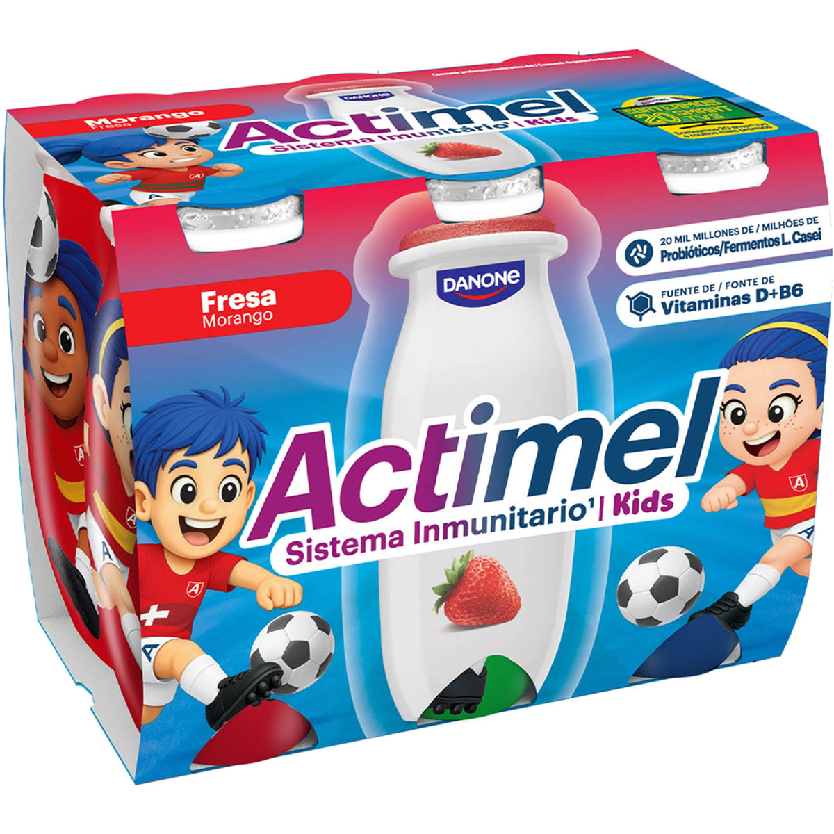 DANONE ACTIMEL ACTIKIDS FRESA PACK 6