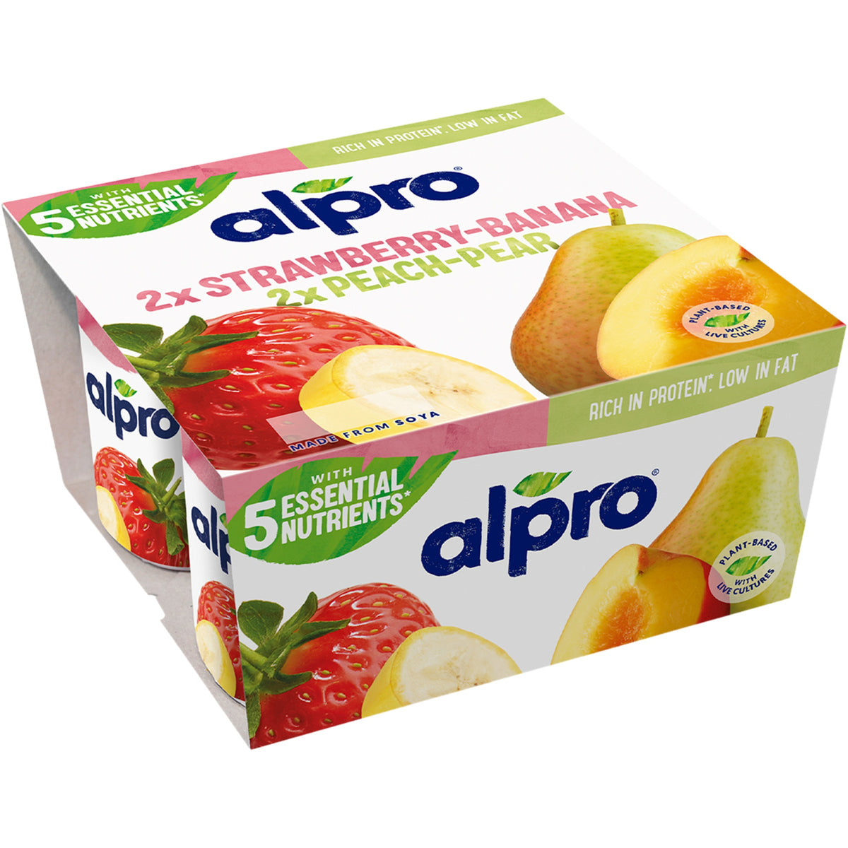 ALPRO PANACHE FRESA-PLATANO-MELOCOTON-PERA PACK-4 X 125GR