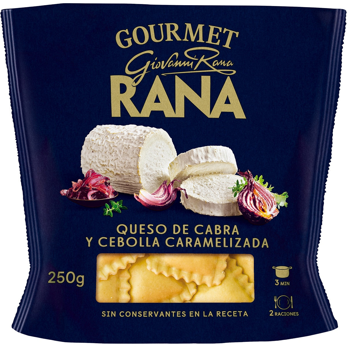 RANA GOURMET QUESO CABRA Y CEB. CARAMELIZADA 250GR
