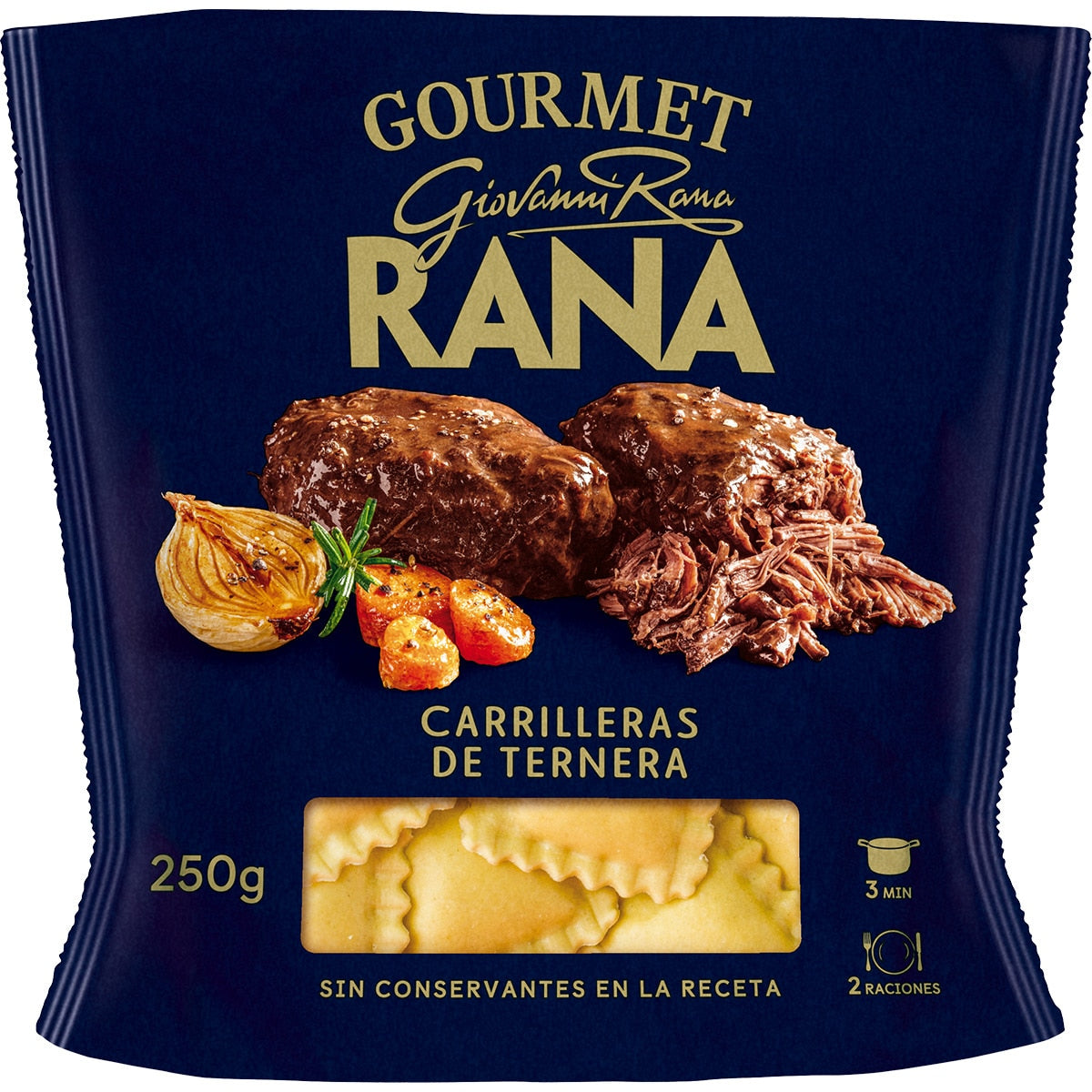 RANA GOURMET RAVIOLI CARRILLERAS DE TERNERA 250GR