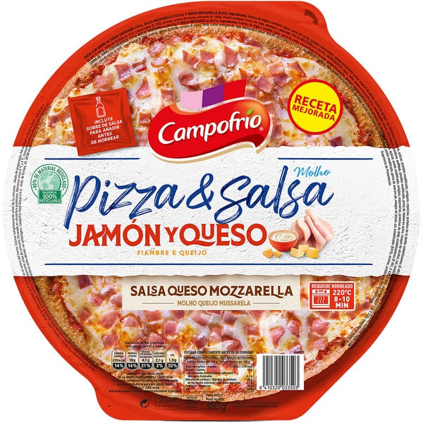 CAMPOFRIO PIZZA JAMON QUESO 360G