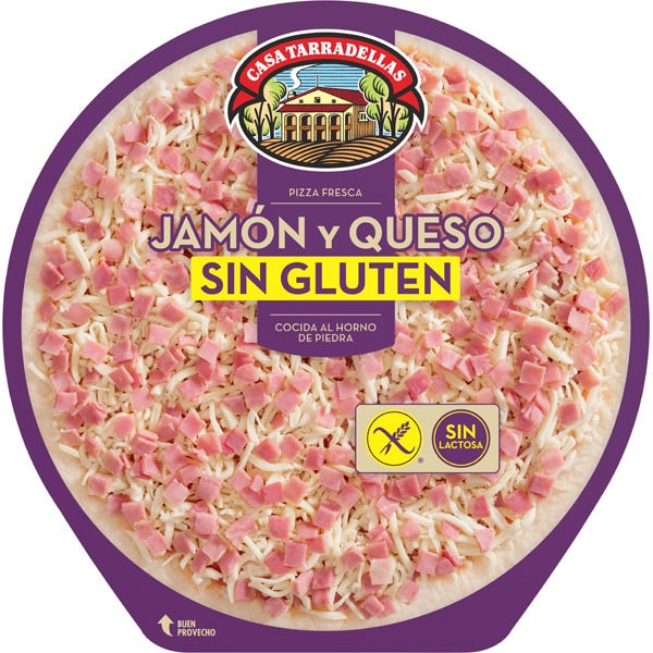 TARRADELLAS PIZZA JAMON Y QUESO SIN GLUTEN 420GR