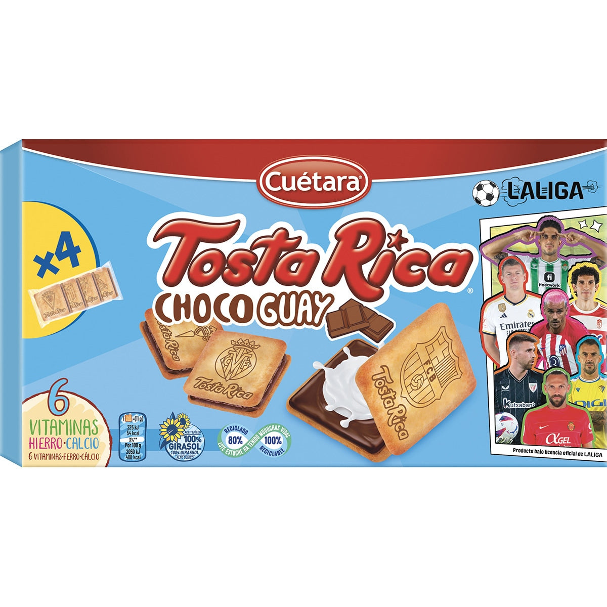 CUETARA TOSTA RICA CHOCOGUAY 168GR