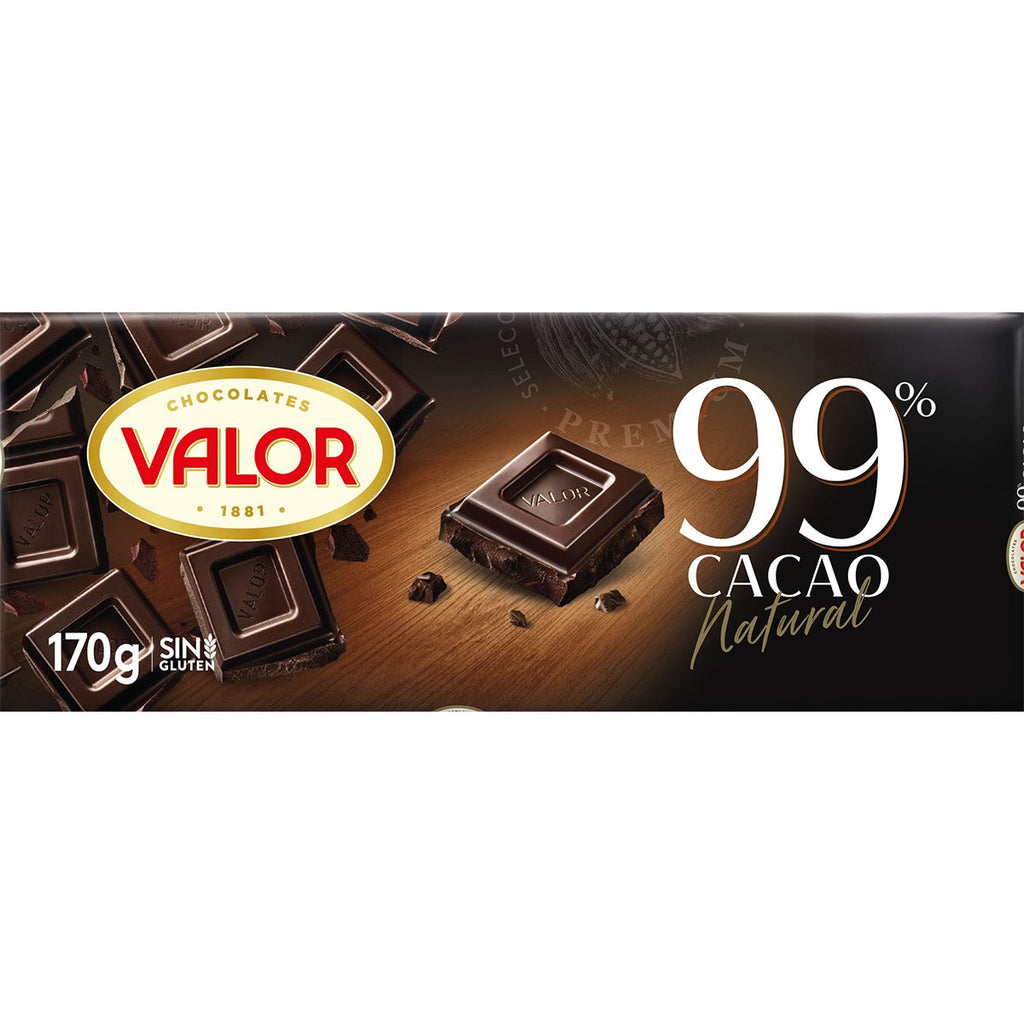 VALOR CHOCOLATE NEGRO 99% 170GR