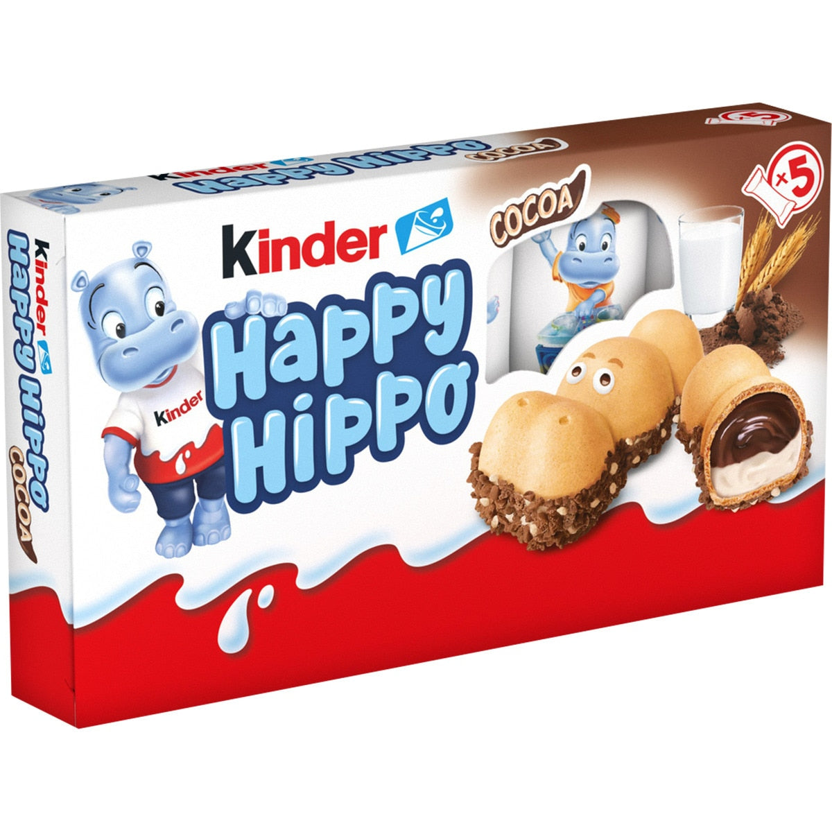 KINDER HAPPY HIPPO CACAO PACK 5 UNIDADES