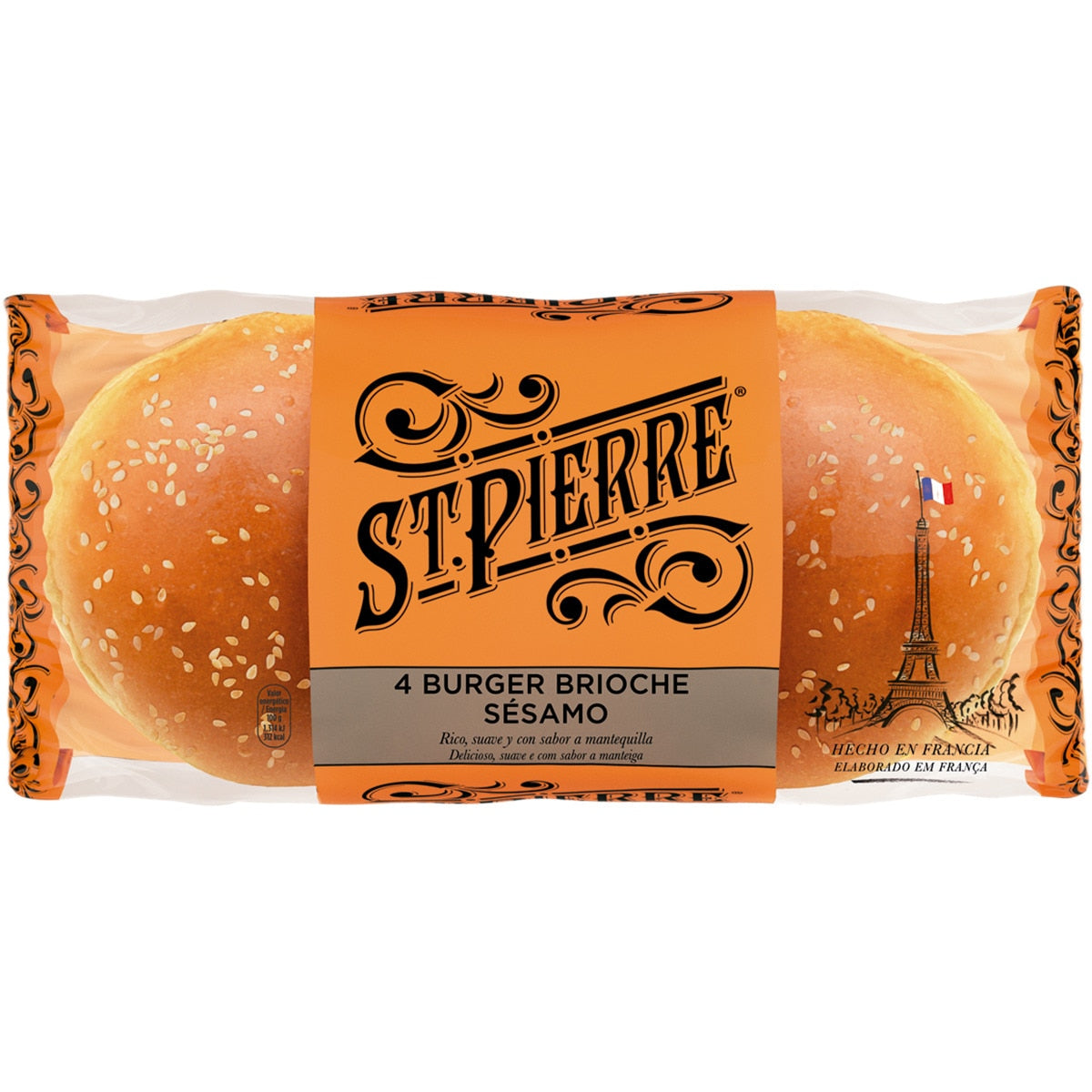 ST.PIERRE BURGER BRIOCHE SESAMO 250GR