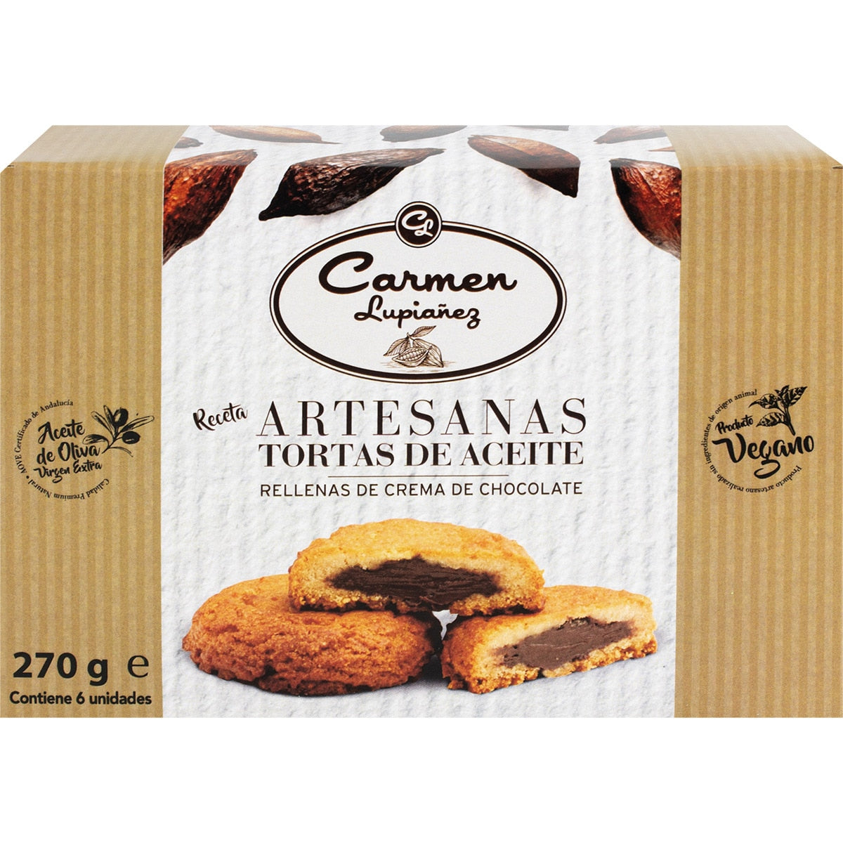 CARMEN LUPIAÑEZ TORTAS ARTESANAS RELLENAS CHOCOLATE 270 GRS