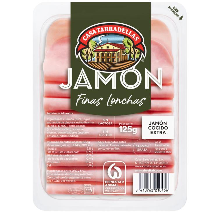 Tarradellas Jamon Cocido Lonchas 125 g