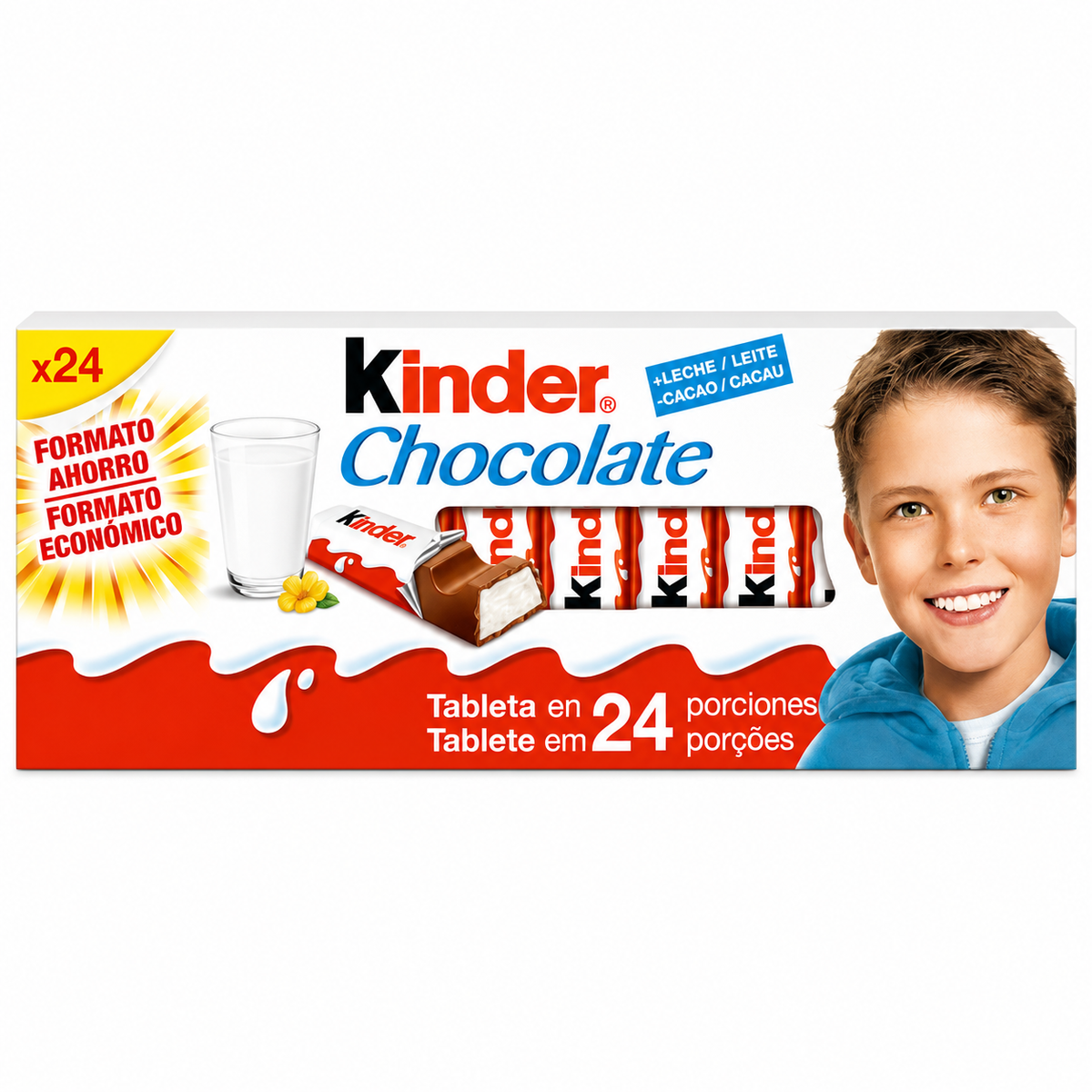 KINDER CHOCOLATE BARRITAS PACK 24 300GR