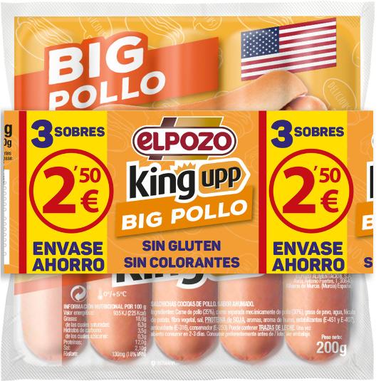 ELPOZO SALCHICHAS BIG PAVO PACK-3 600 GR