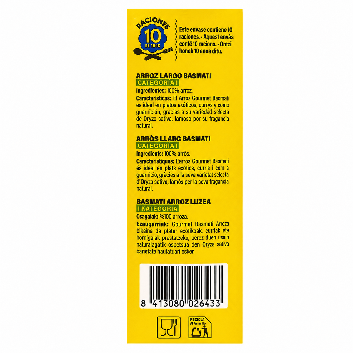 GOURMET ARROZ BASMATI 1 KG