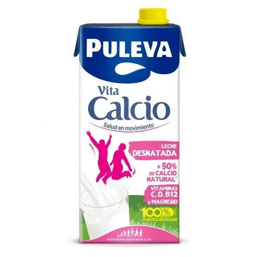 LECHE PULEVA CALCIO DESNATADA 1 L.