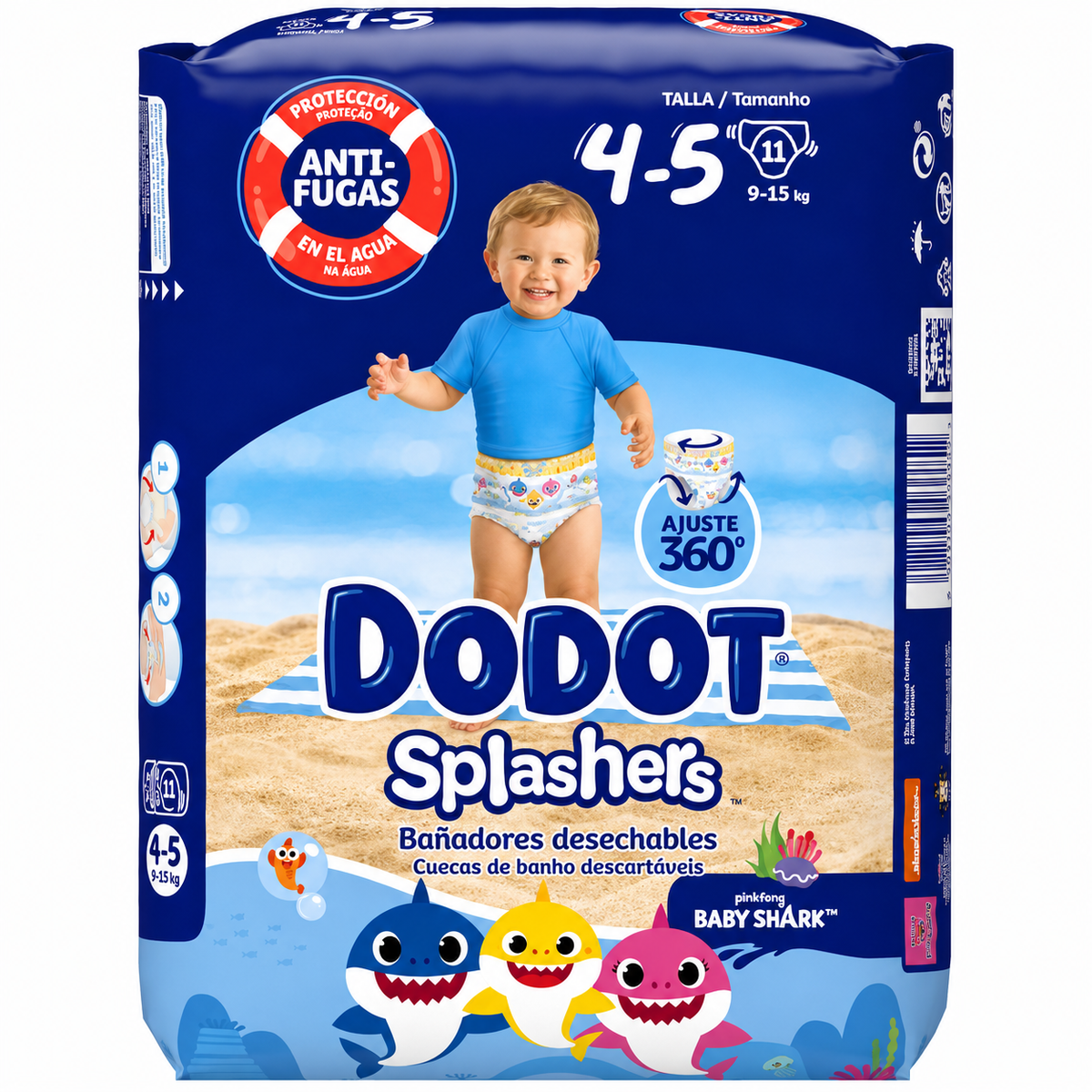 DODOT SPLASHERS TALLA 4-5 11 UNIDADES