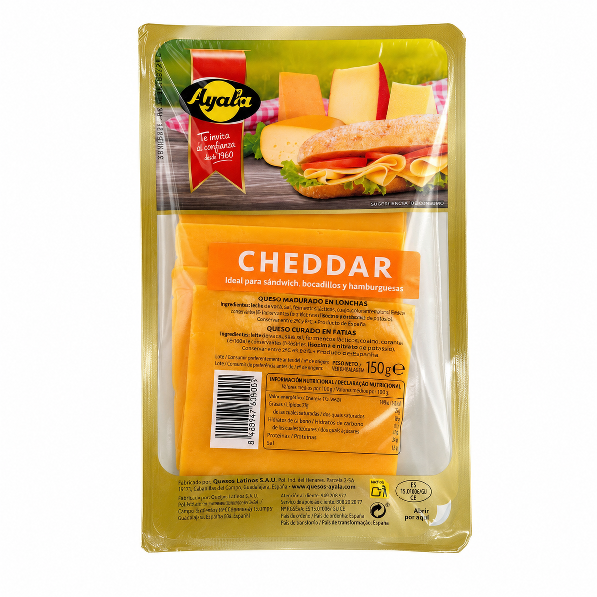 AYALA QUESO CHEDDAR 150GR