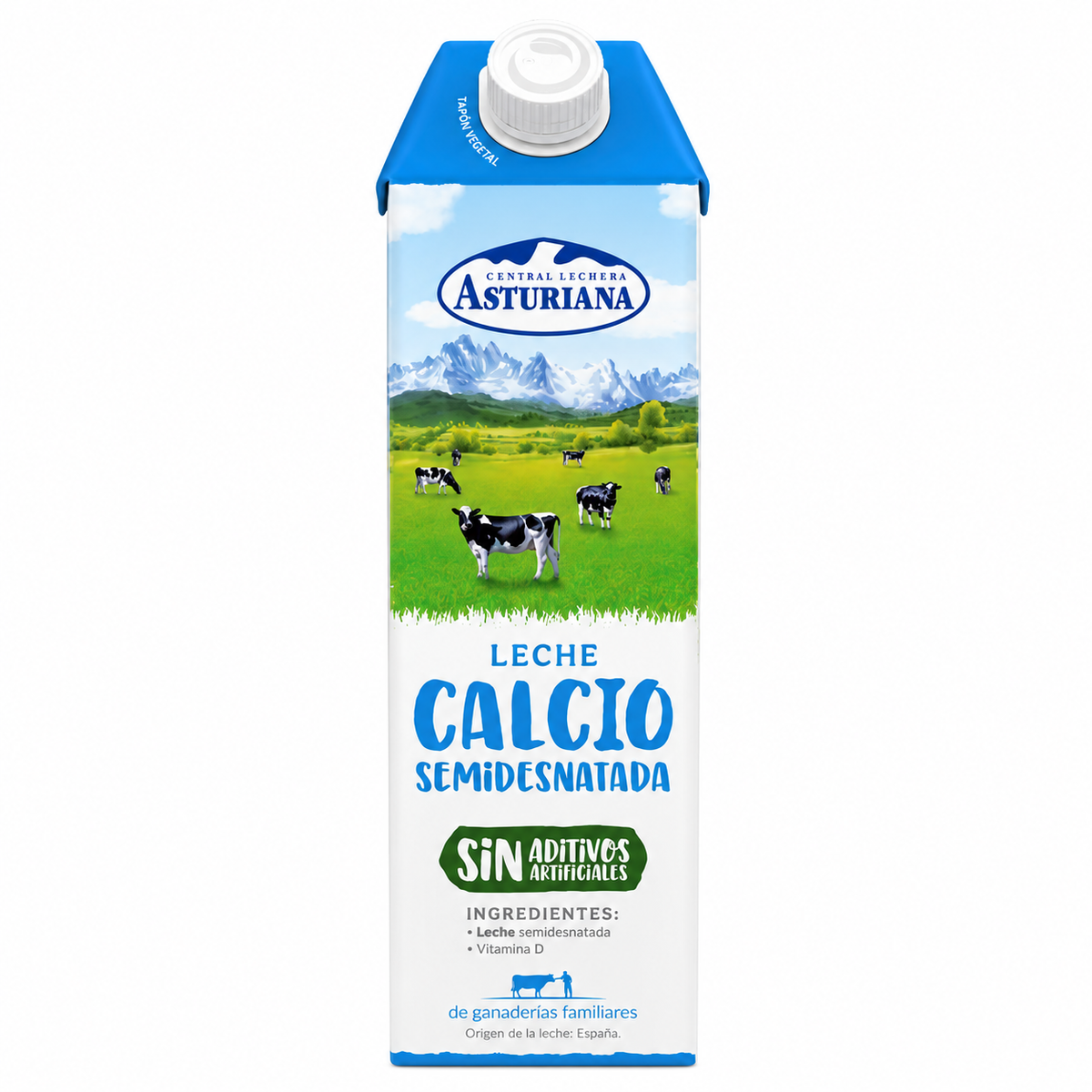 ASTURIANA CALCIO LECHE SEMIDESNATADA 1L