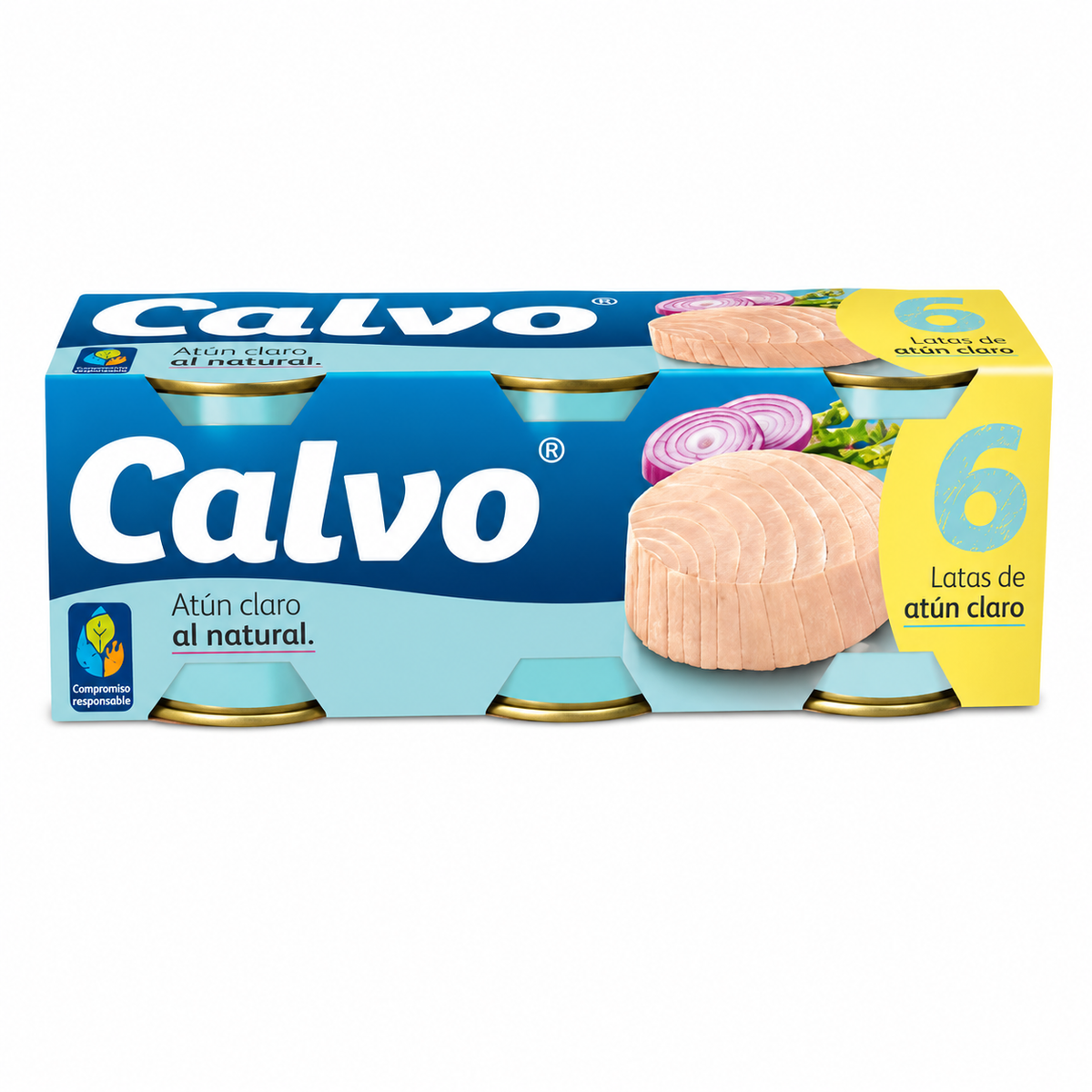 Calvo Atun Claro Natural Pack 6 X 52 g