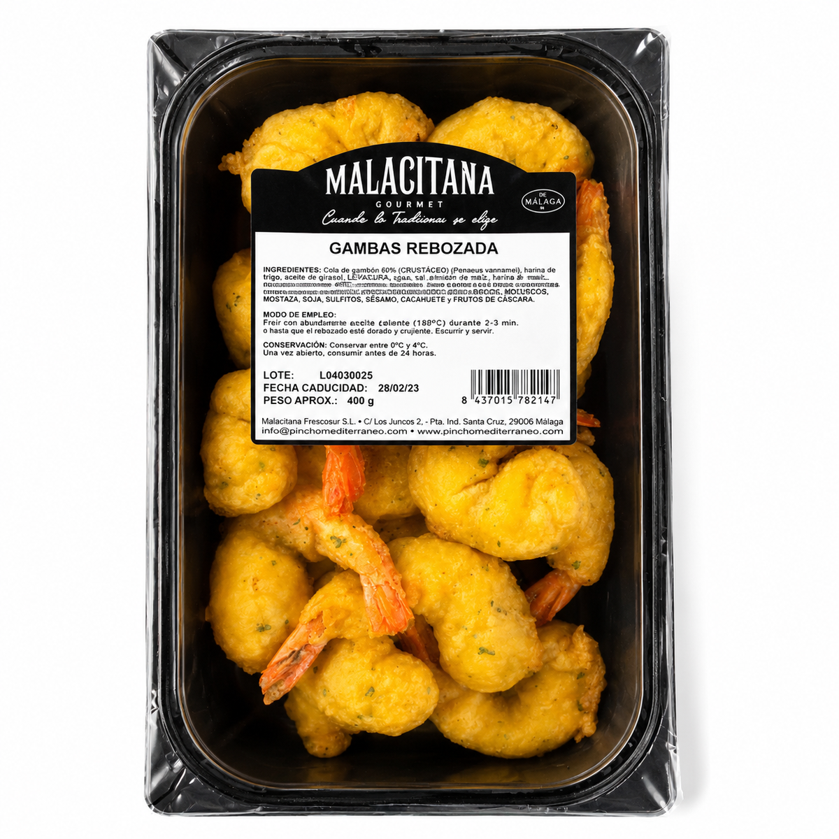 GOURMET MALACITANA GAMBAS REBOZADAS 400GR