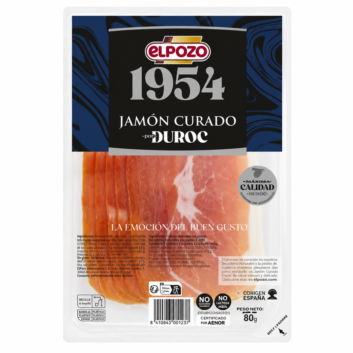 ELPOZO JAMON CURADO LONCHAS 80GR