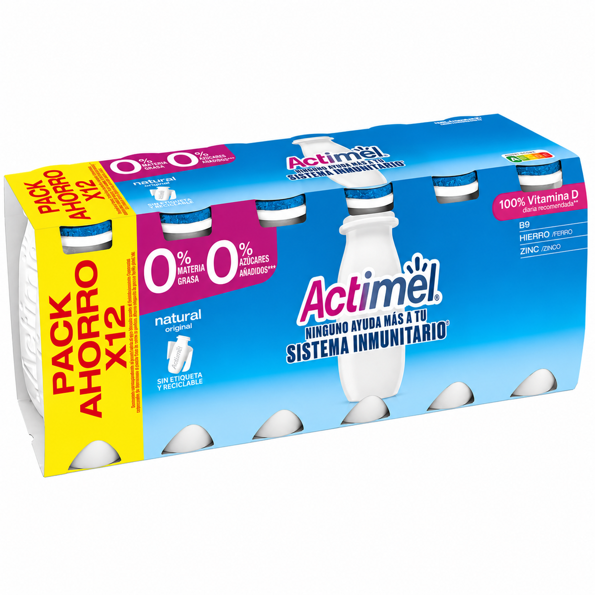 DANONE ACTIMEL LIQ NATURAL 0% P-12 U