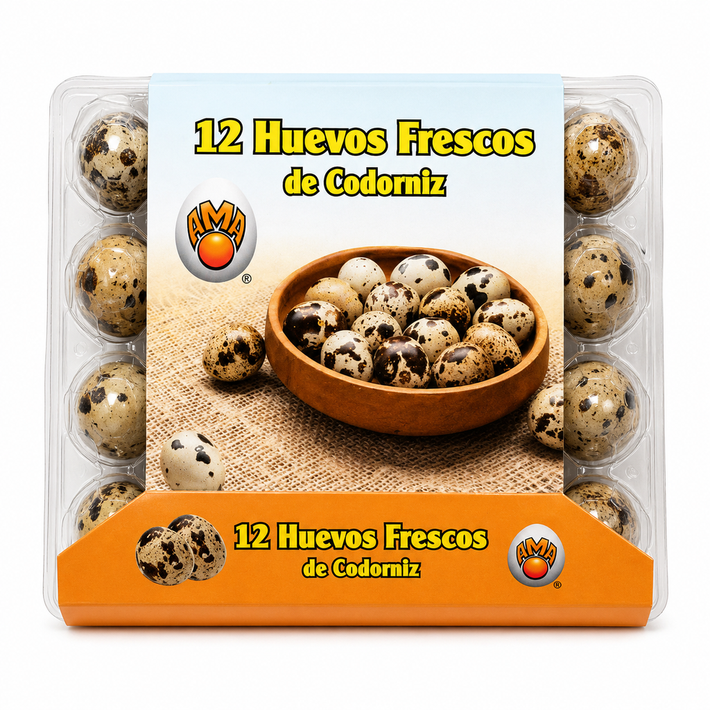 AMA HUEVOS CODORNIZ CARTON 12 HUEVOS