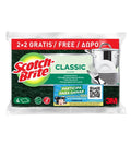 SCOTCH BRITE ESTROPAJO CLASSIC FIBRA VERDE POPULAR P-2+2