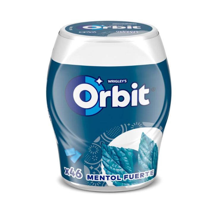 ORBIT MENTOL FUERTE 46 GRAGEAS BOX