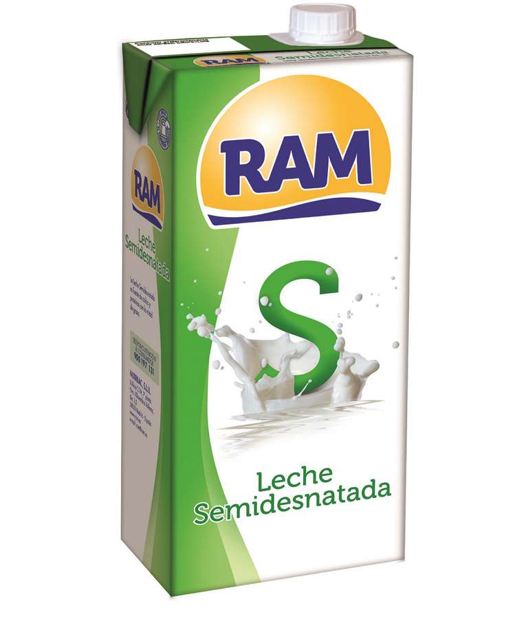 RAM LECHE SEMIDESNATADA 1 L
