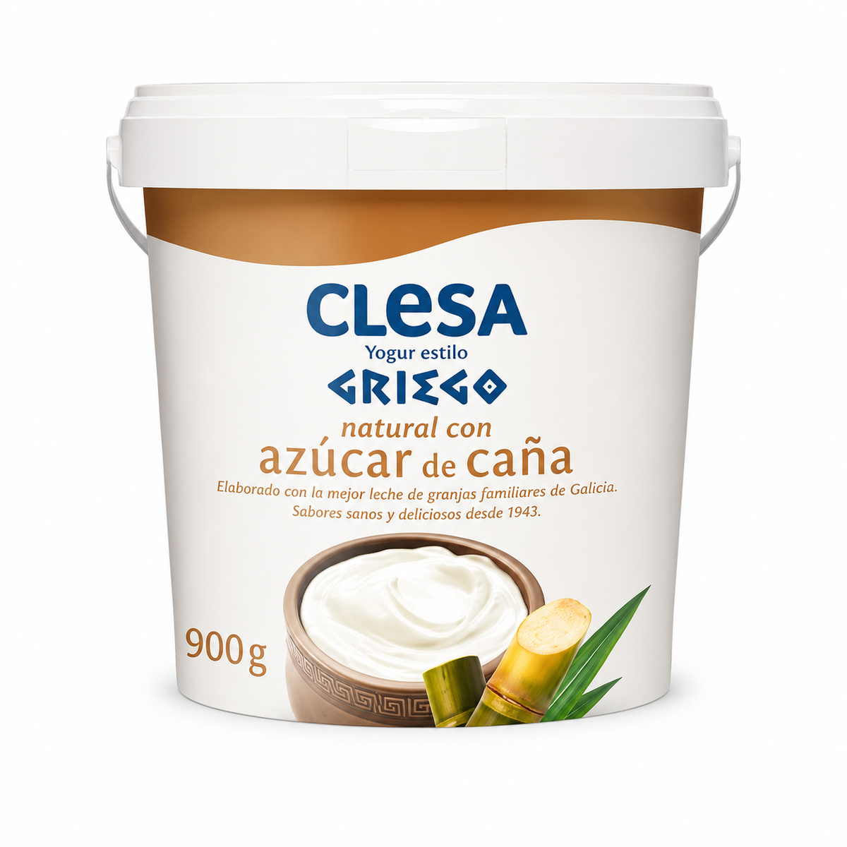 CLESA YOGUR GRIEGO NATURAL C/ AZUCAR 900GR