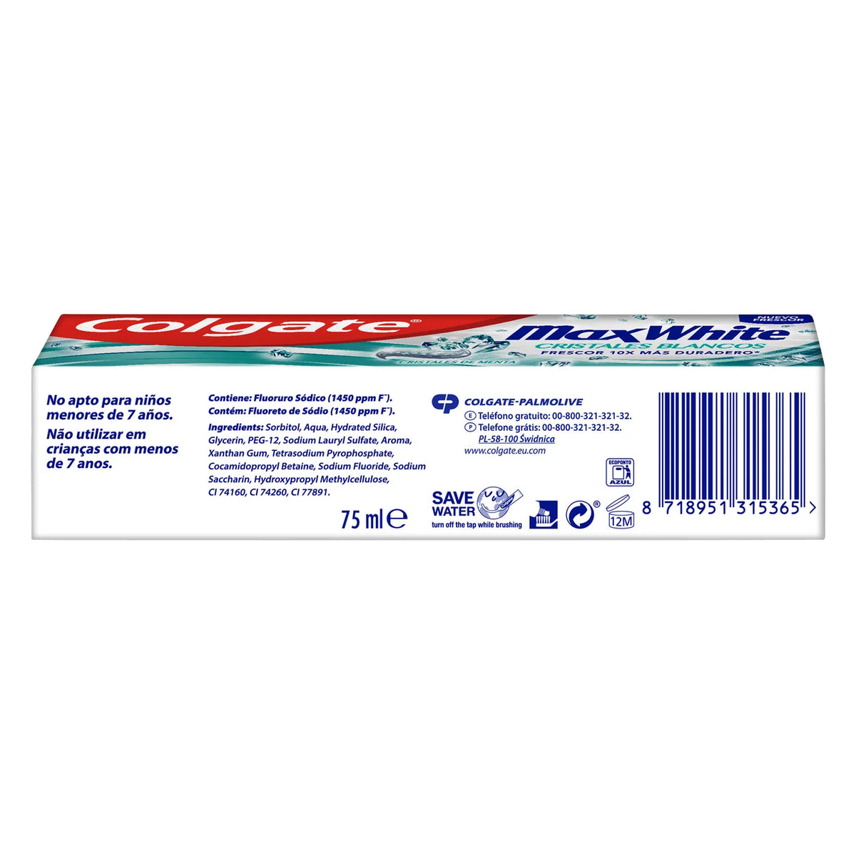 COLGATE PASTA MAX WHITE CRYSTALS 75ML