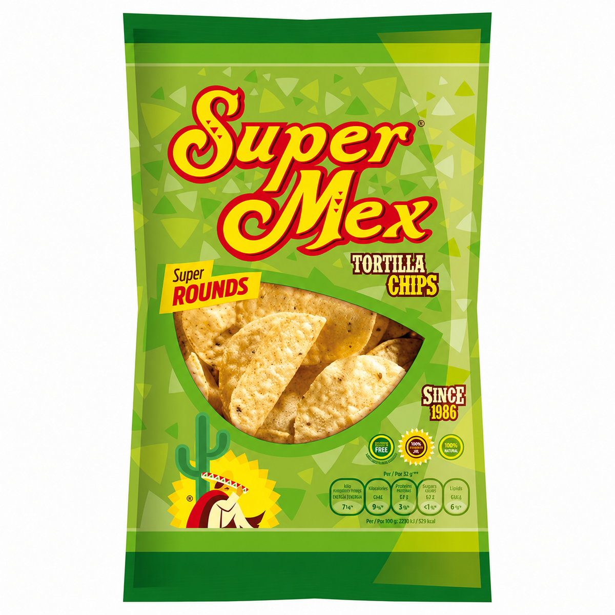 CHIPS SUPER- MEX NACHOS REDONDO 180GR