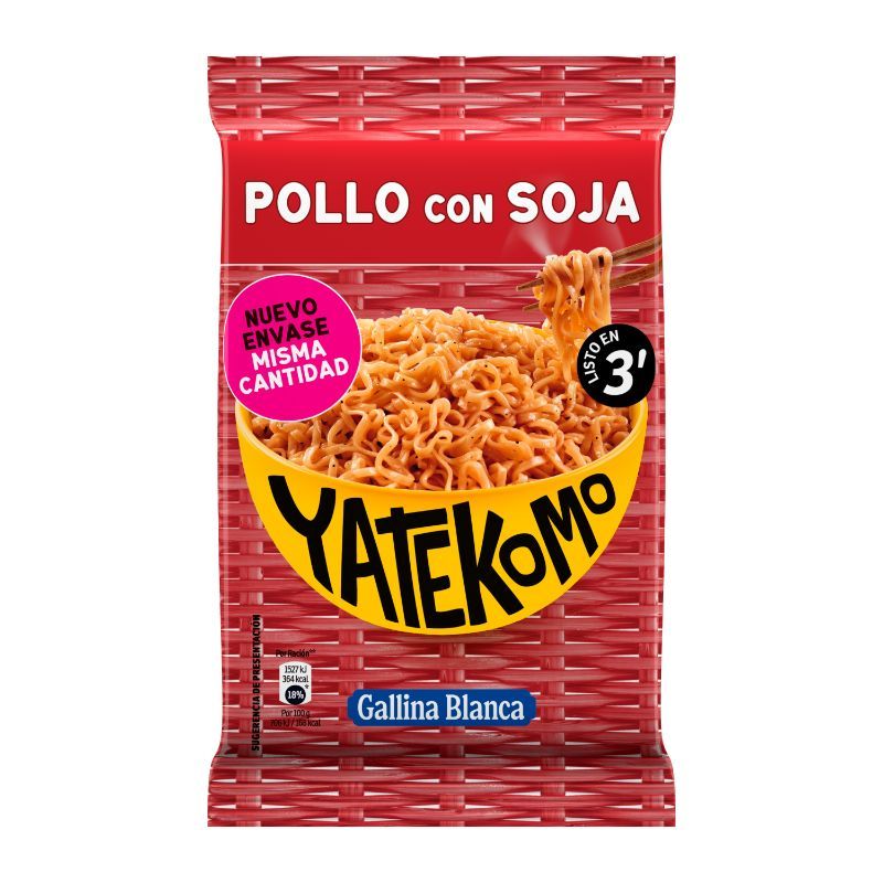 GALLINA BLANCA YATEKOMO FIDEOS POLLO SOJA BOLSA 82 GRS