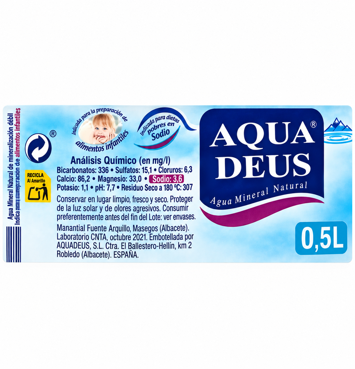 Aquadeus Agua Sport 0.50 cl