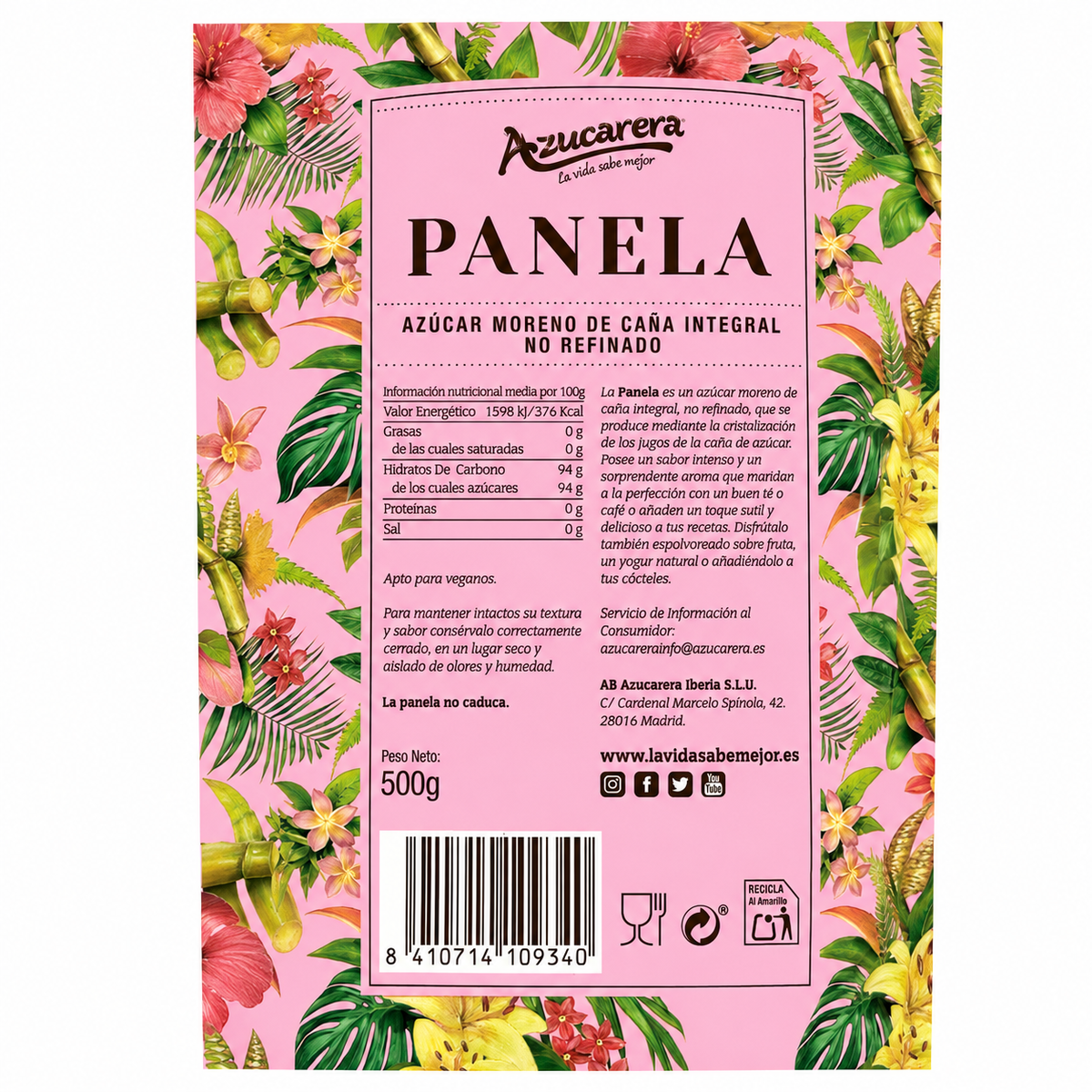 AZUCARERA PANELA 500GR