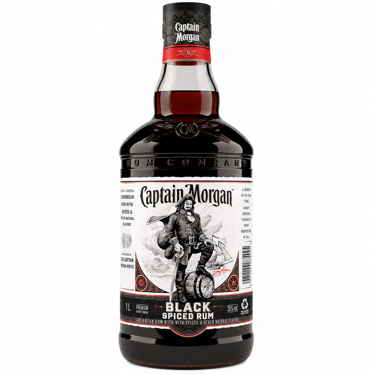 CAPTAIN MORGAN BLACK SPICED 1L