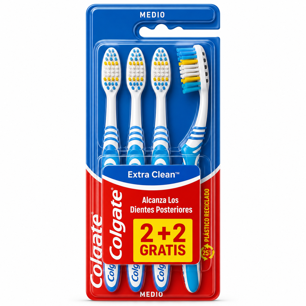 COLGATE CEPILLO EXTRA CLEAN PACK-4
